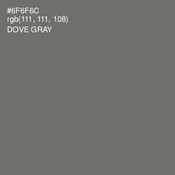 #6F6F6C - Dove Gray Color Image